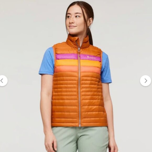 Cotopaxi Fuego Down Vest Mezcal and Nectar Orange Pink Yellow Small - Picture 2 of 8